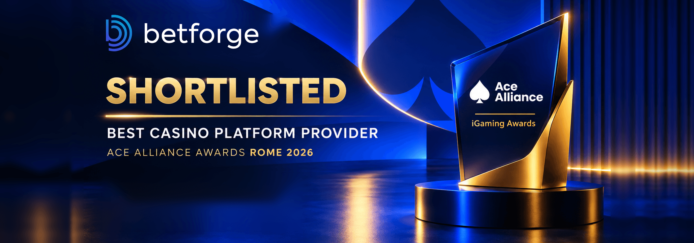 BetForge Shortlisted for Best Casino Platform Provider 2026